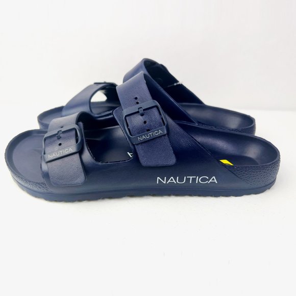 Nautica Men's Double Buckle Slide Comfort Sandal Slip-on Adjustable Waterproof - Picture 5 of 11